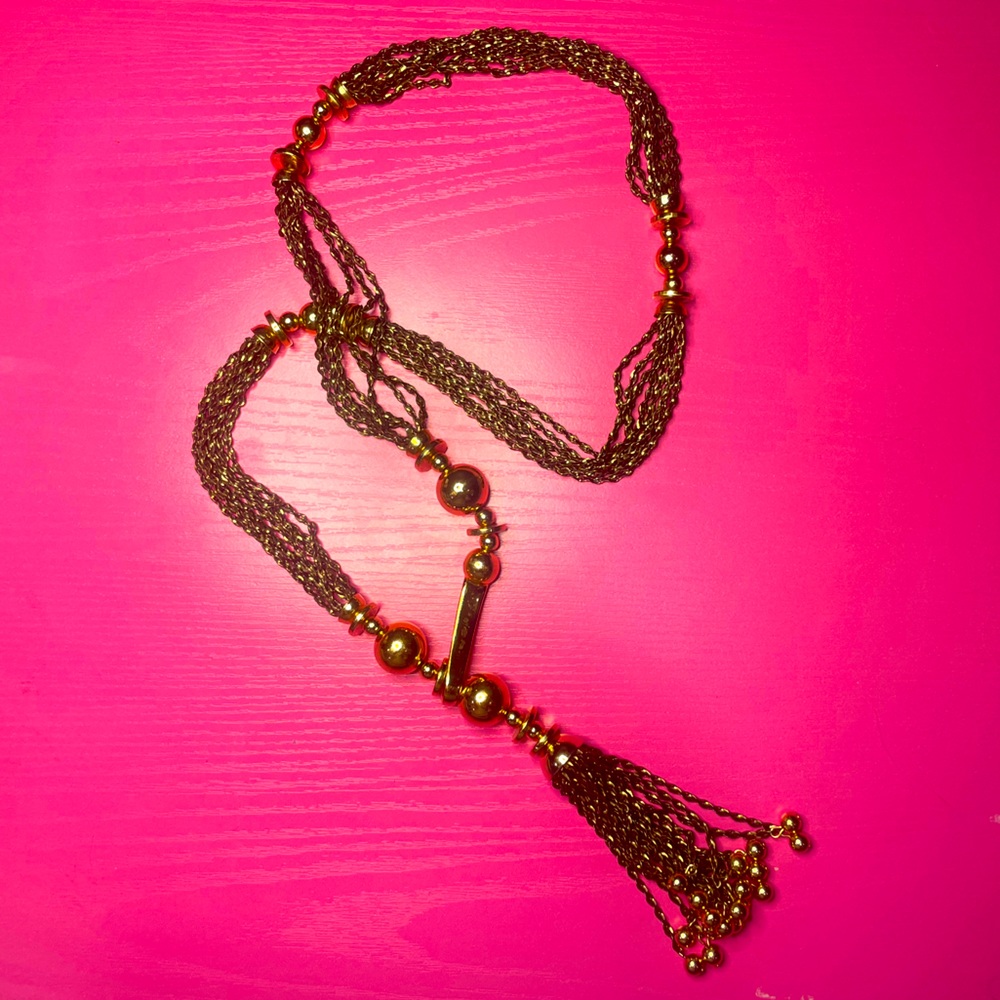 Gold Lariat necklace